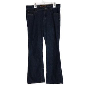 Behold Women's Junior Skyler Low Rise Hip Hugger Flare Jeans Size 5 Dark Wash